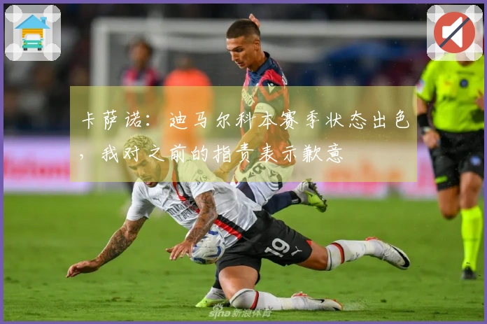 卡萨诺：迪马尔科本赛季状态出色，我对之前的指责表示歉意